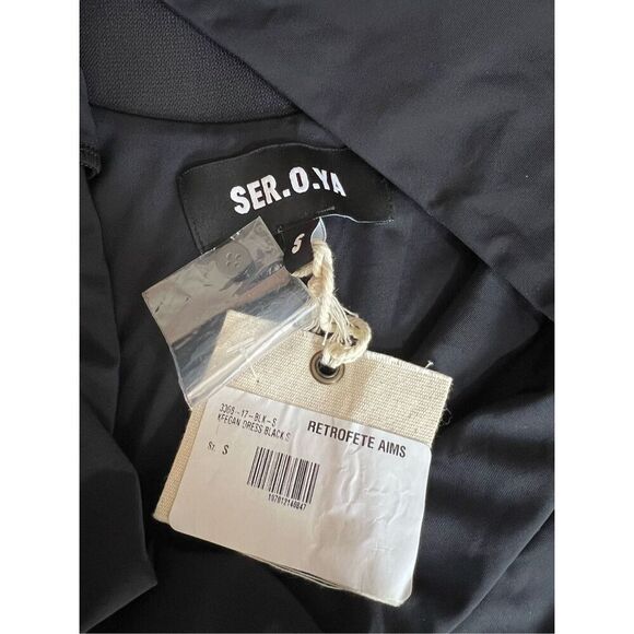 Revolve SER.O.YA Dress Womens Small Black Keegan Bodycon Mesh Long Sleeve Mini - Picture 3 of 11